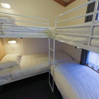 The third bedroom in our 3 Bedroom Villa has two sets of bunks